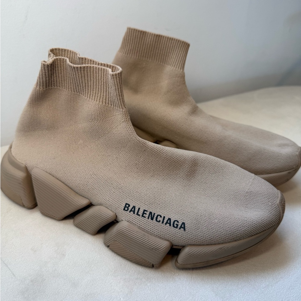 Balenciaga Taupe Sock Sneakers